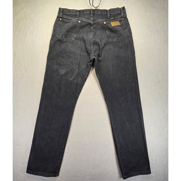 Wrangler 13mwz Cowboy Cut Original Fit Jeans Mens 36x34 Black Western Work Wear - Picture 6 of 12
